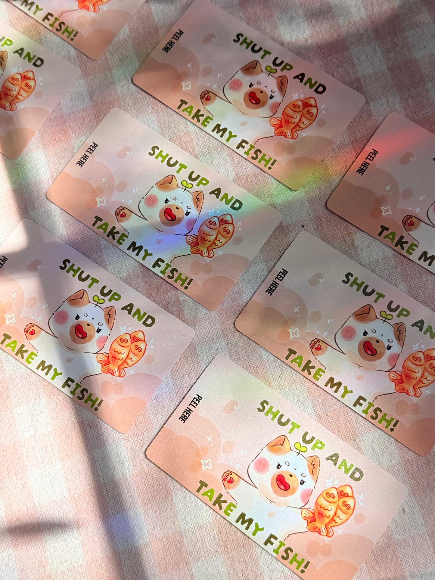 Shut up and take my fish | Credit card skin