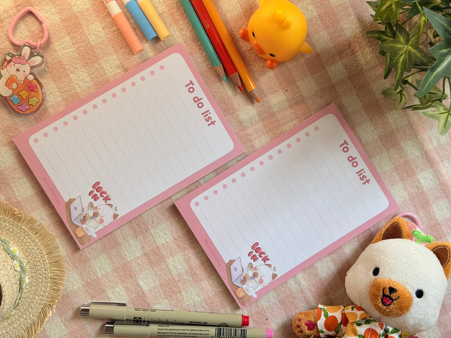 Lock in To do list notepads
