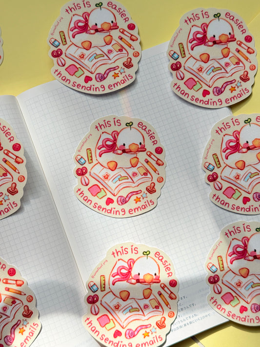 This is easier than sending emails | Vinyl sticker