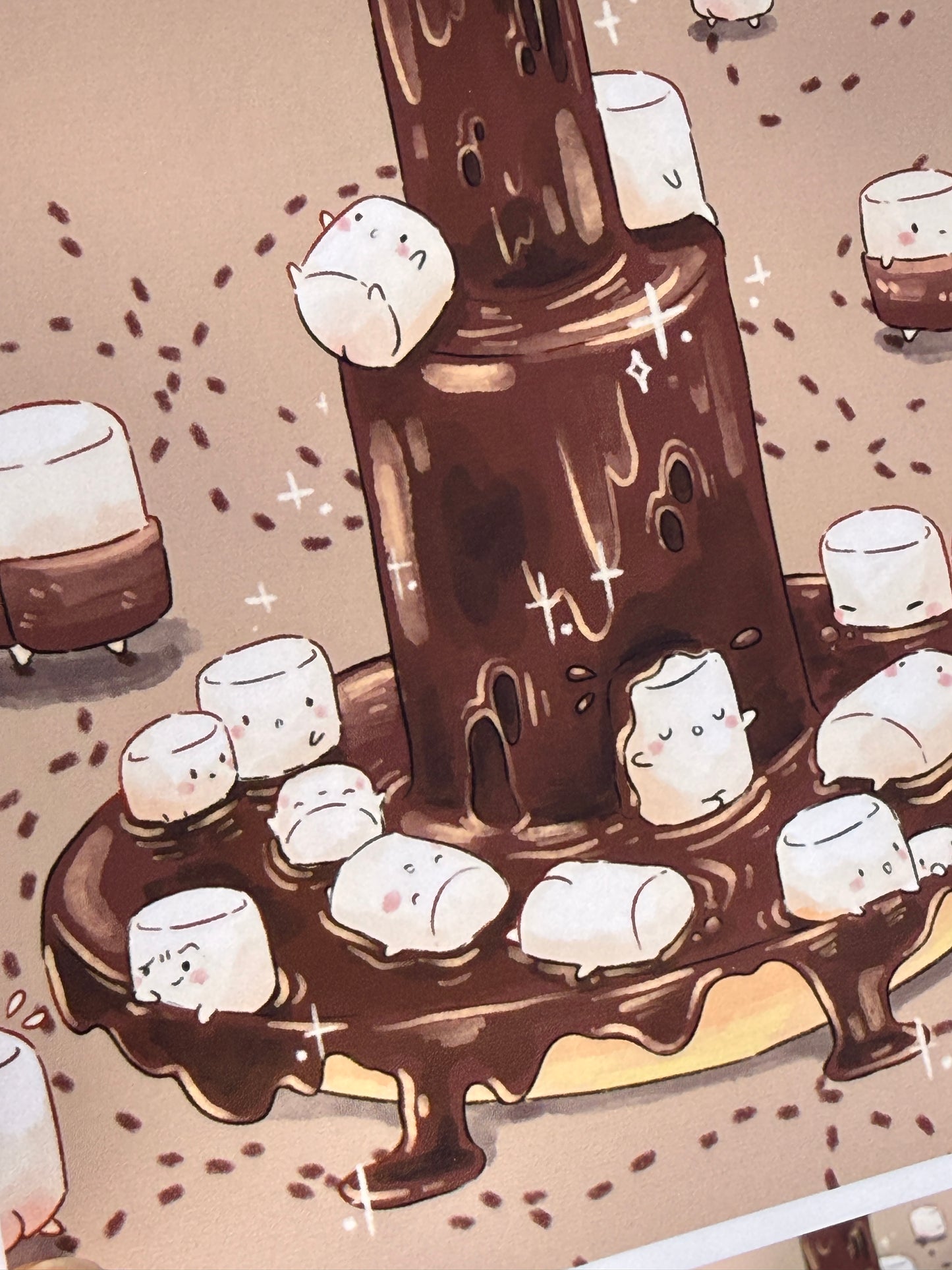 Marshmallow onsen | Art print