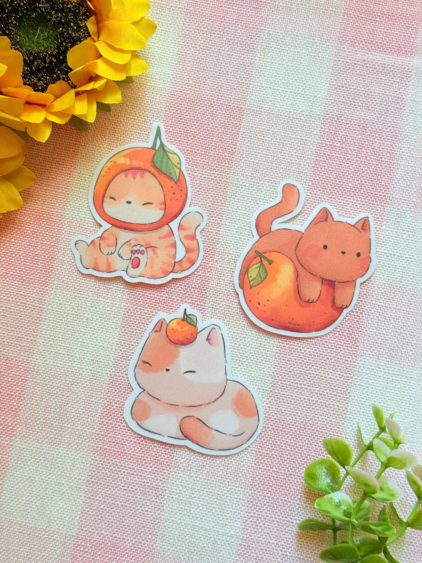 Orange cats | Vinyl sticker
