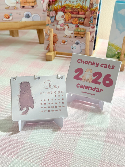 2026 Calendar - Chonky cats