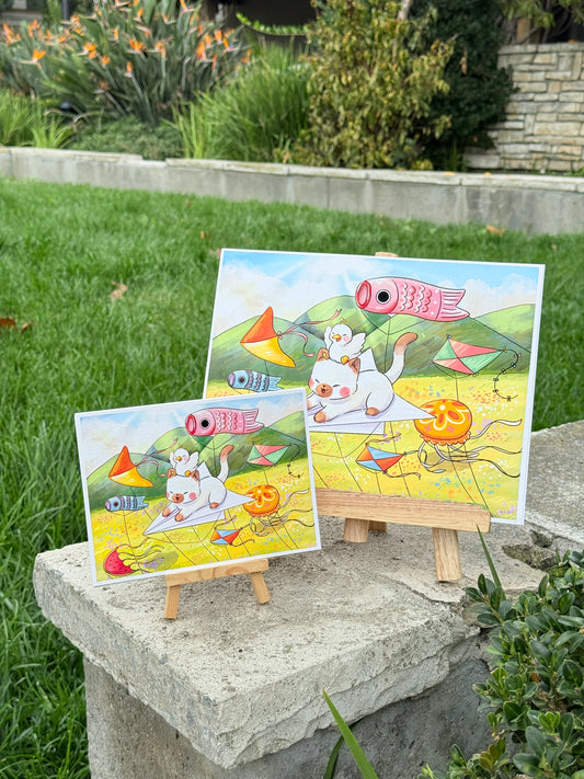 Flying kite | Art print