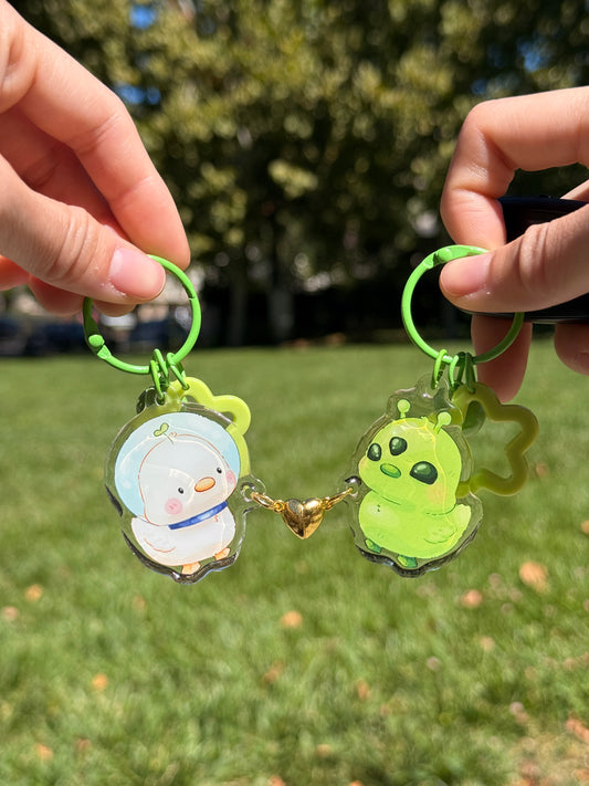 Alien duck | Couple Key charms