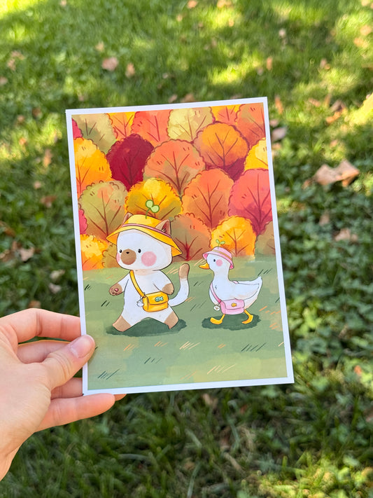 Autumn stroll | Art print