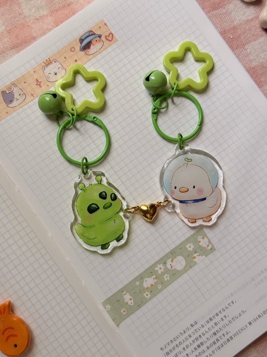Alien duck | Couple Key charms