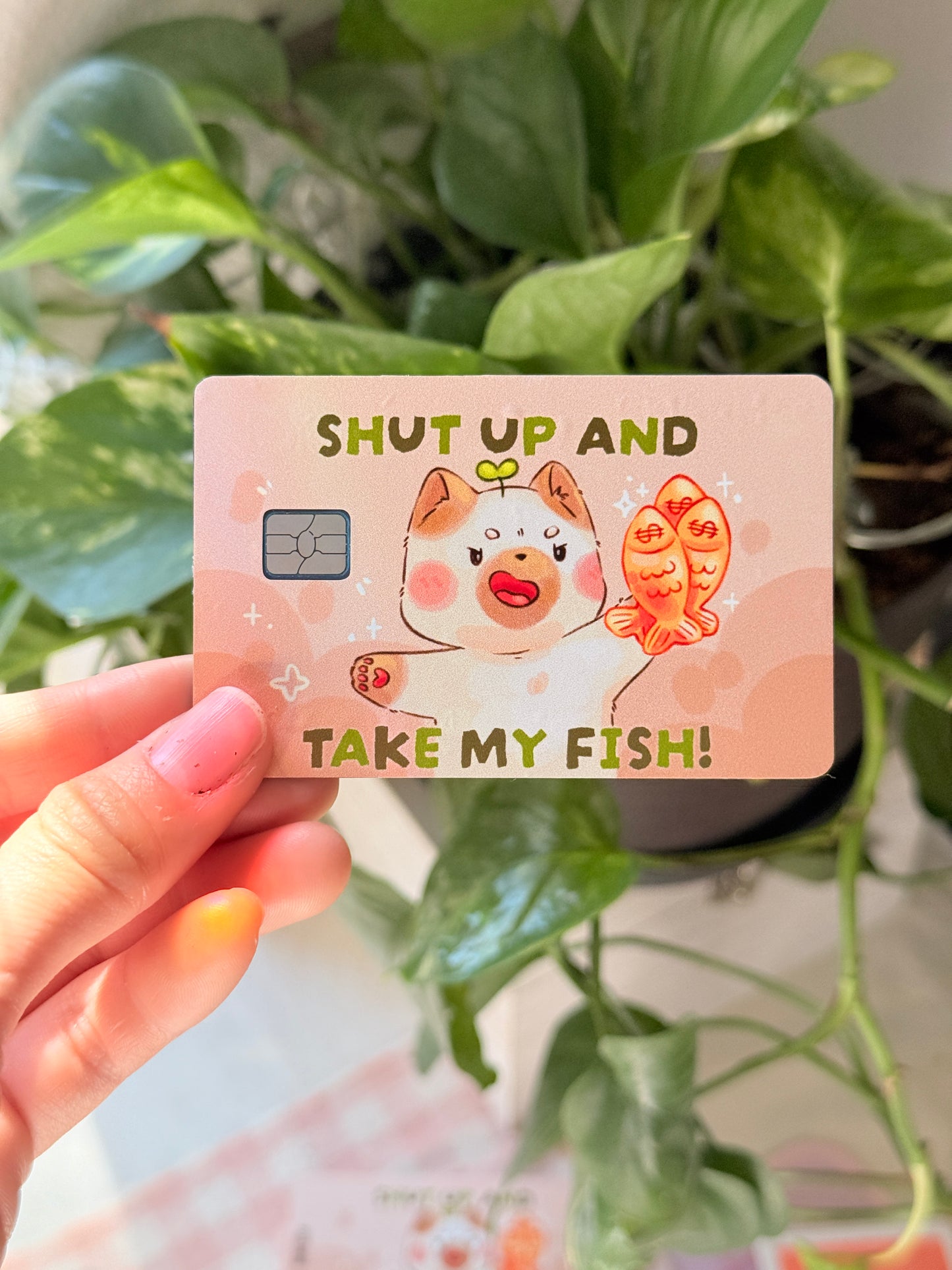 Shut up and take my fish | Credit card skin