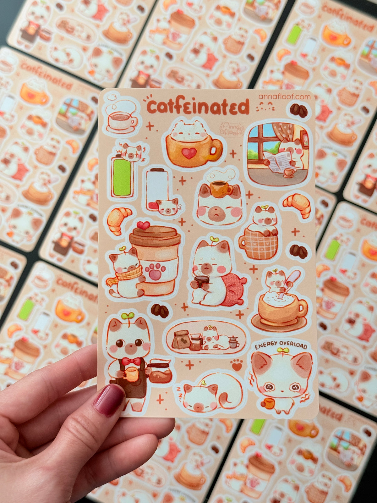 Catfeinated | Sticker sheet