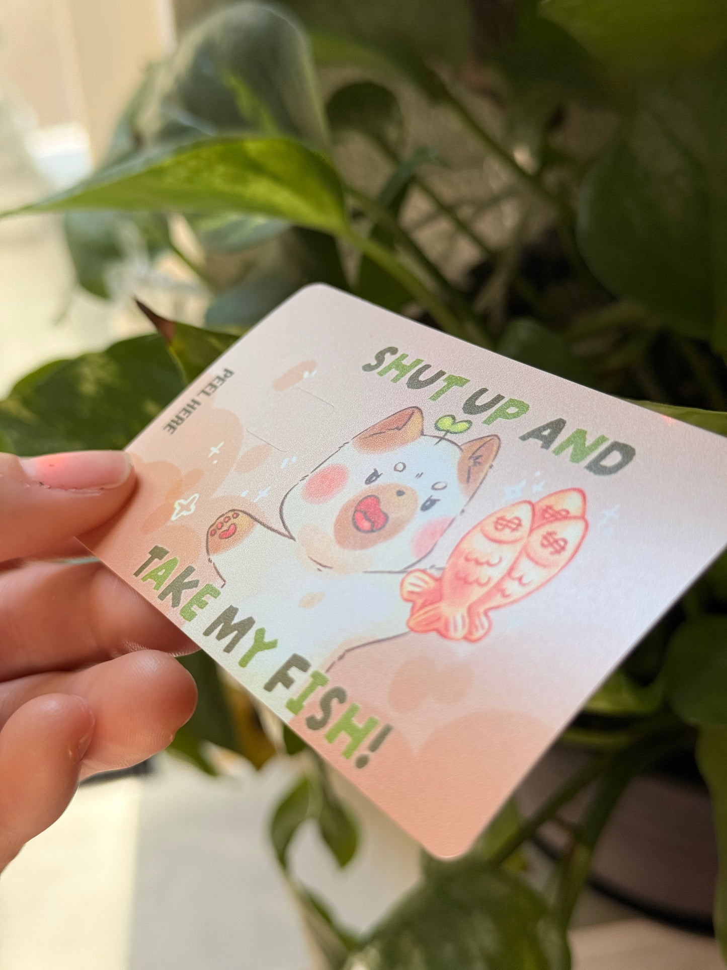 Shut up and take my fish | Credit card skin