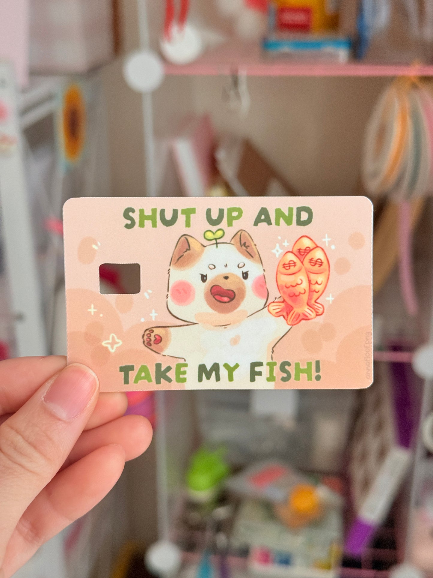Shut up and take my fish | Credit card skin