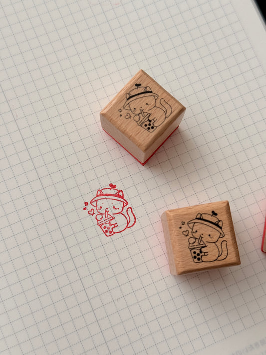 Boba cat | Single stamp