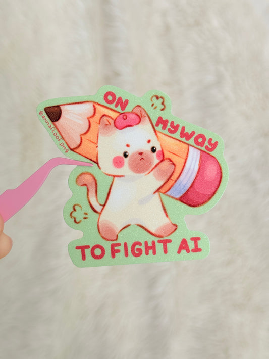 Fighting ai | Vinyl sticker