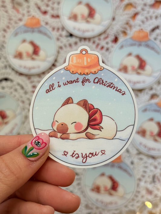 All i want for xmas is u | Vinyl sticker