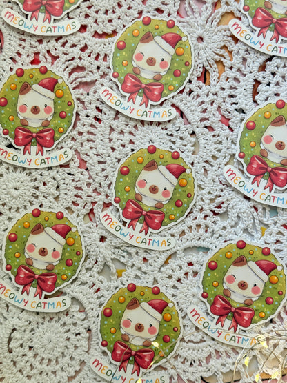 Xmas wreath | Vinyl sticker