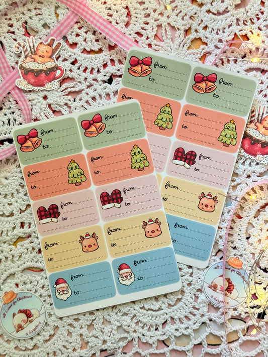 Xmas label | Sticker sheet