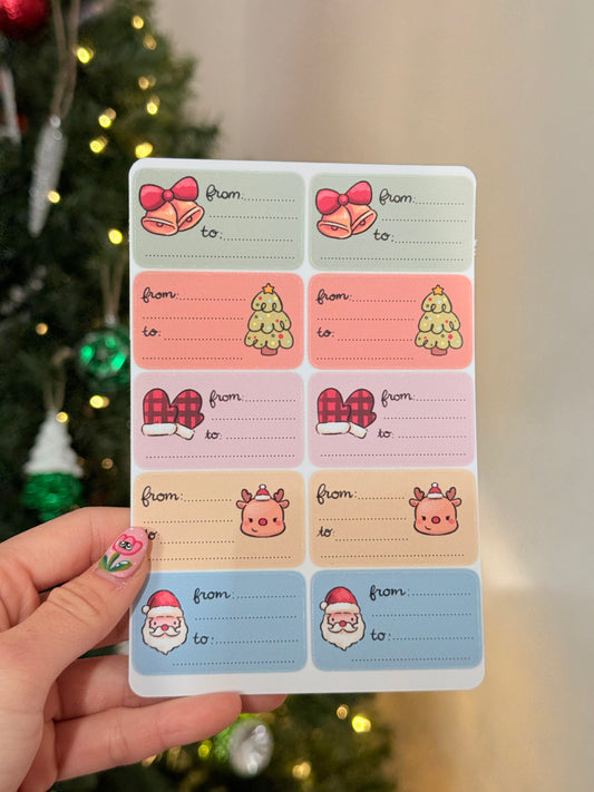Xmas label | Sticker sheet