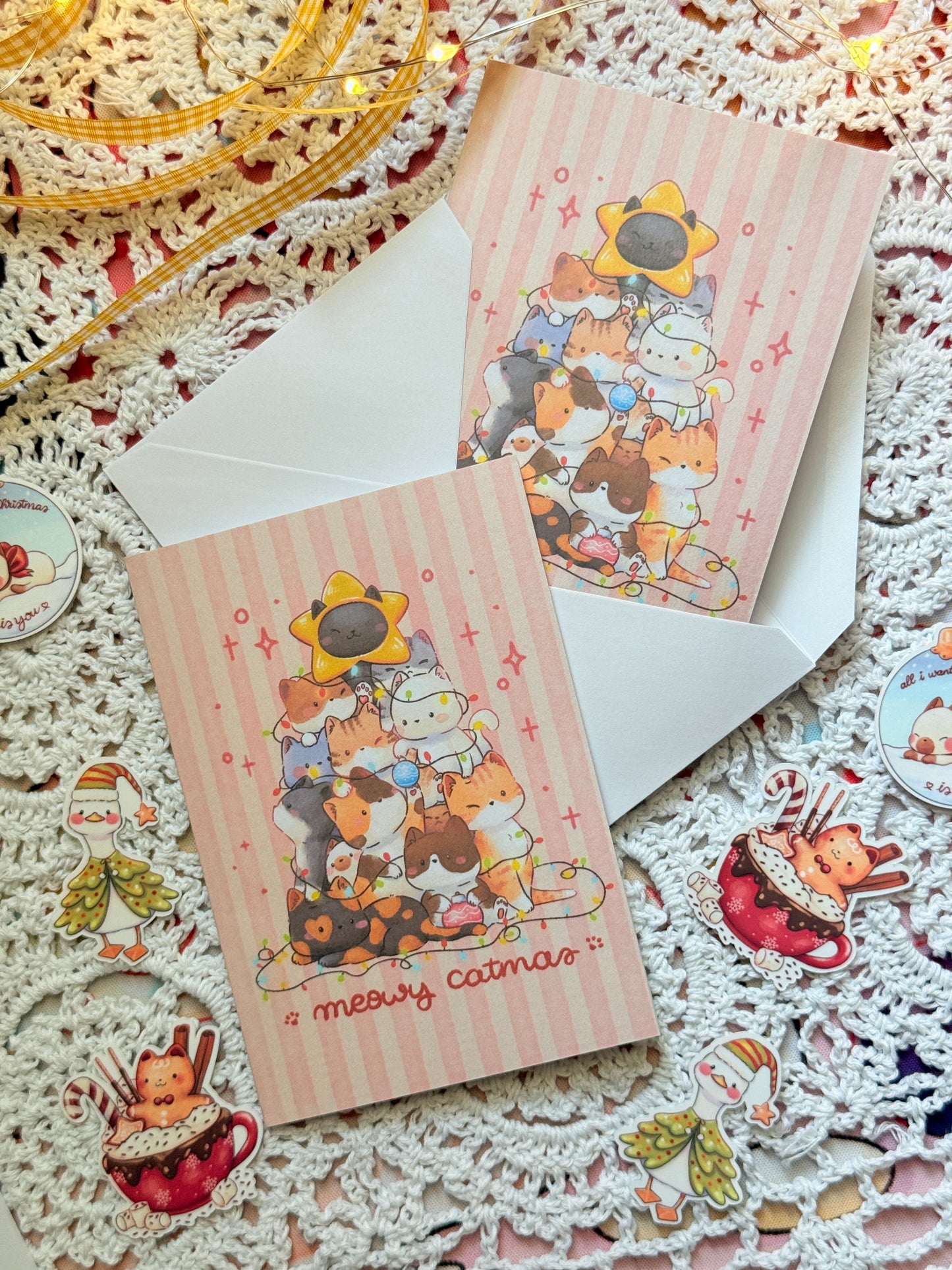 Meowy catmas tree | Greeting cards