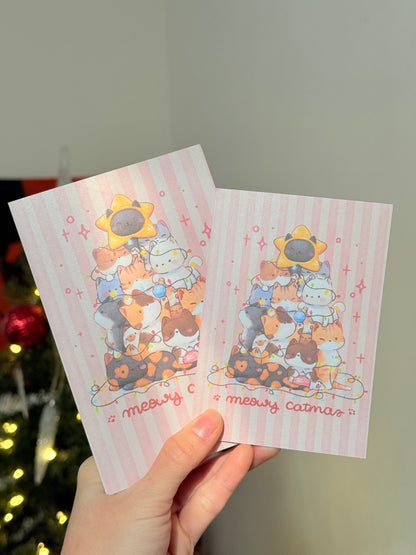 Meowy catmas tree | Greeting cards