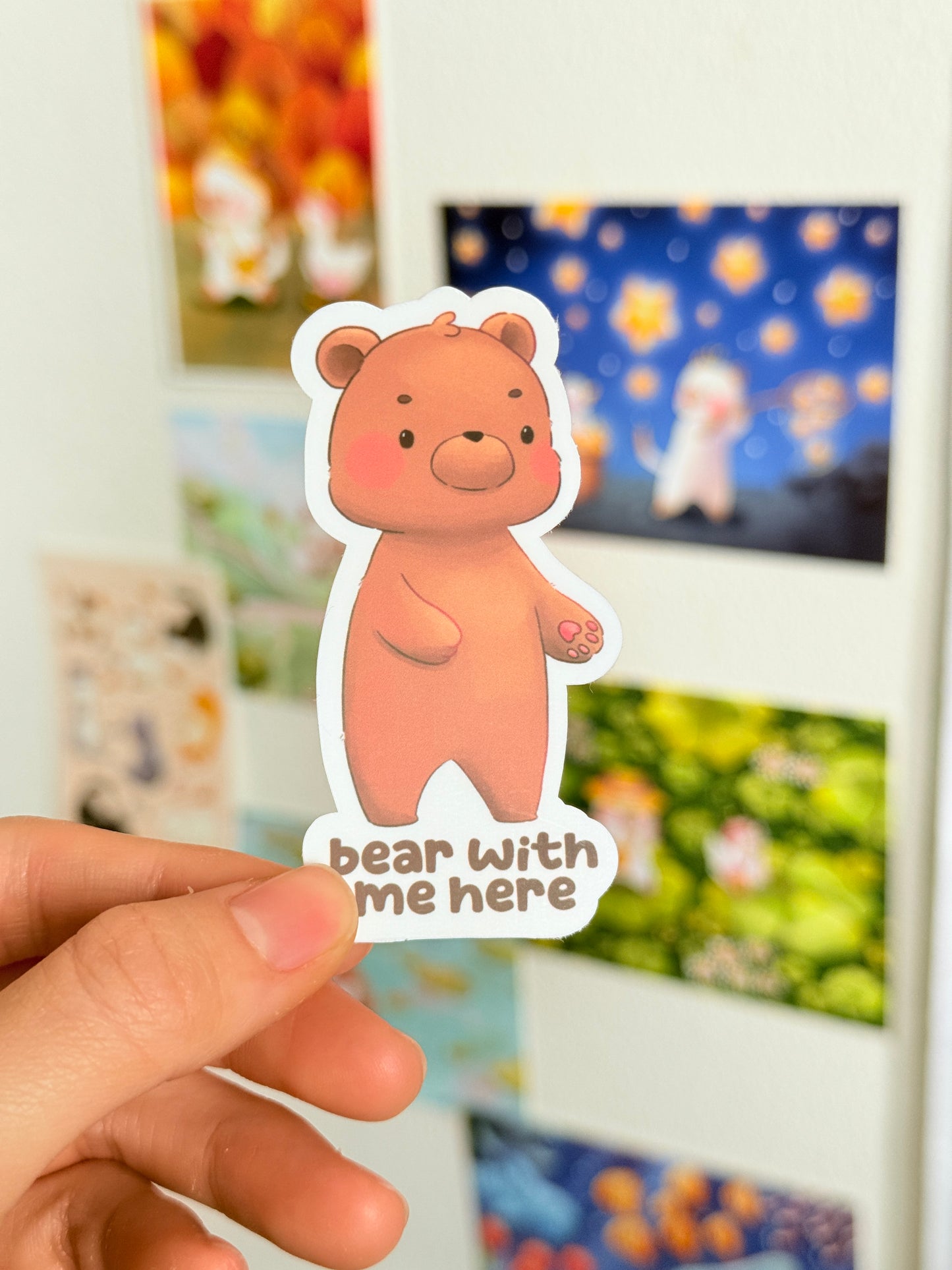 Bear with me | Vinyl sticker