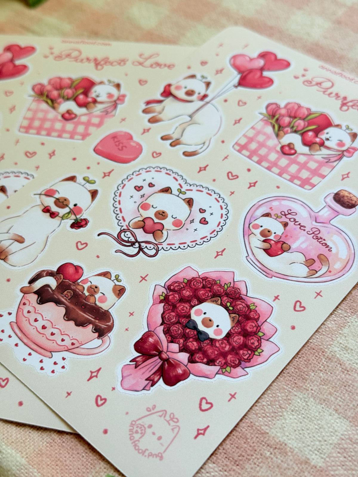 Purrrfect Sticker Purrfect love | Sticker sheet – Annafloof Shop