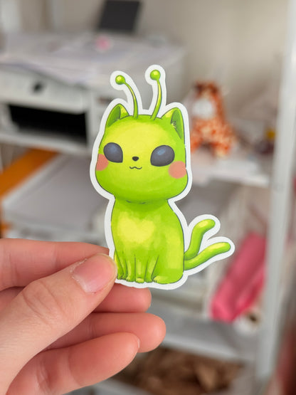 Alien cat | Vinyl sticker