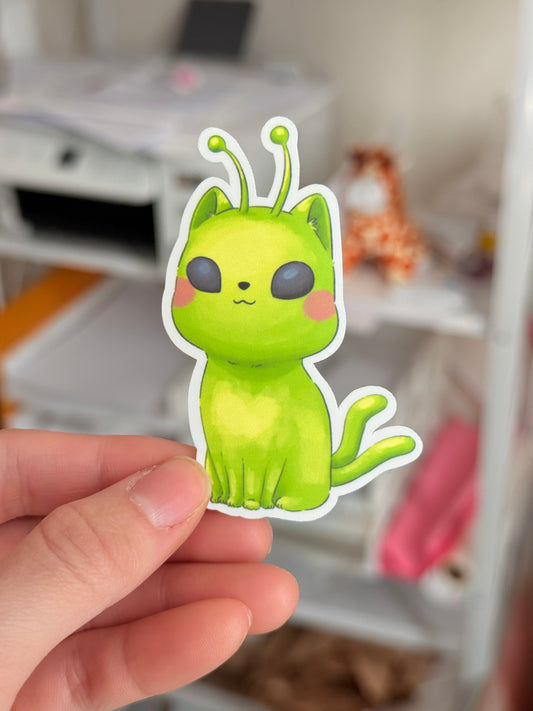 Alien cat | Vinyl sticker
