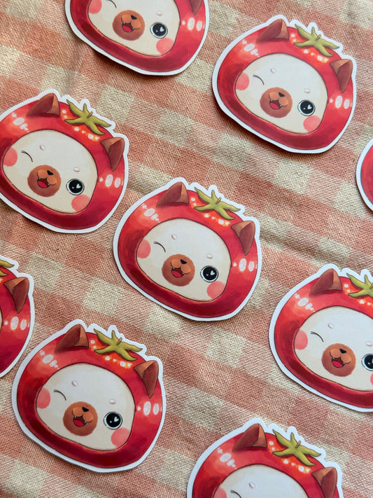Tomato cat | Vinyl sticker