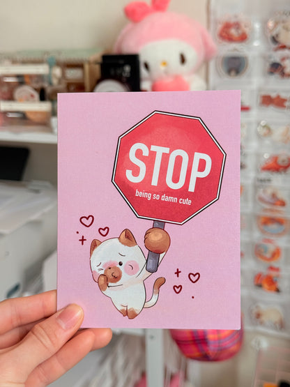 Stop being so damn cute | Vday card