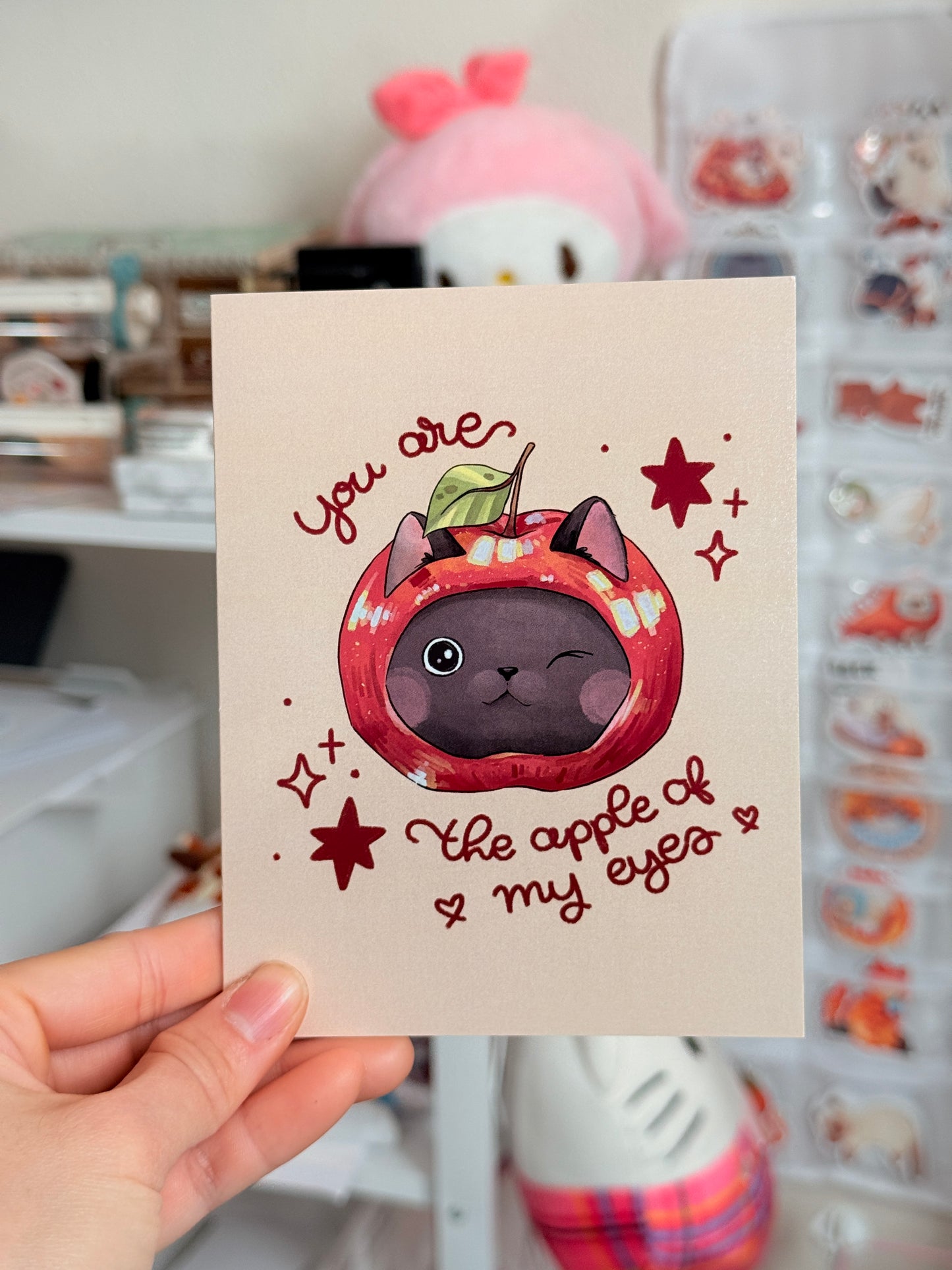 Apple cat | Vday card