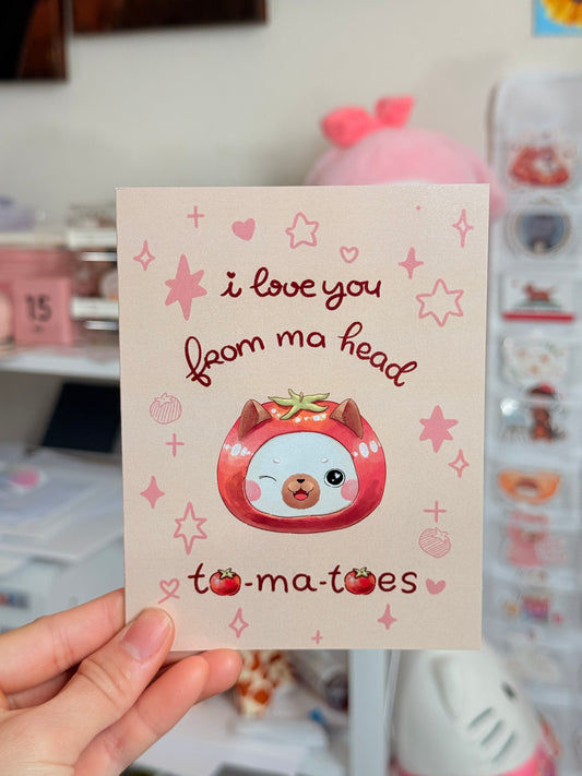 Tomato cat | Vday card