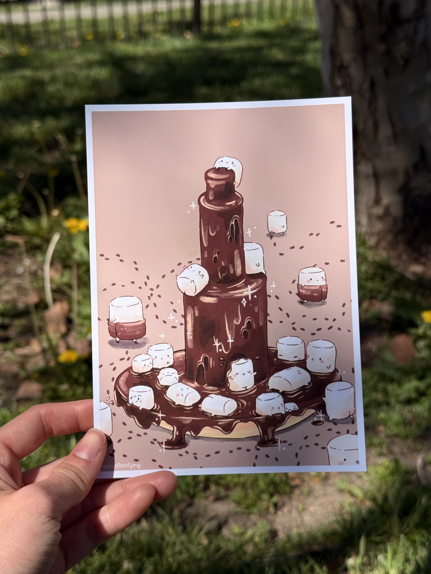 Marshmallow onsen | Art print