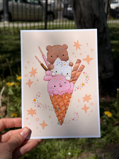 Ice cream cone | Art print