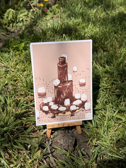 Marshmallow onsen | Art print