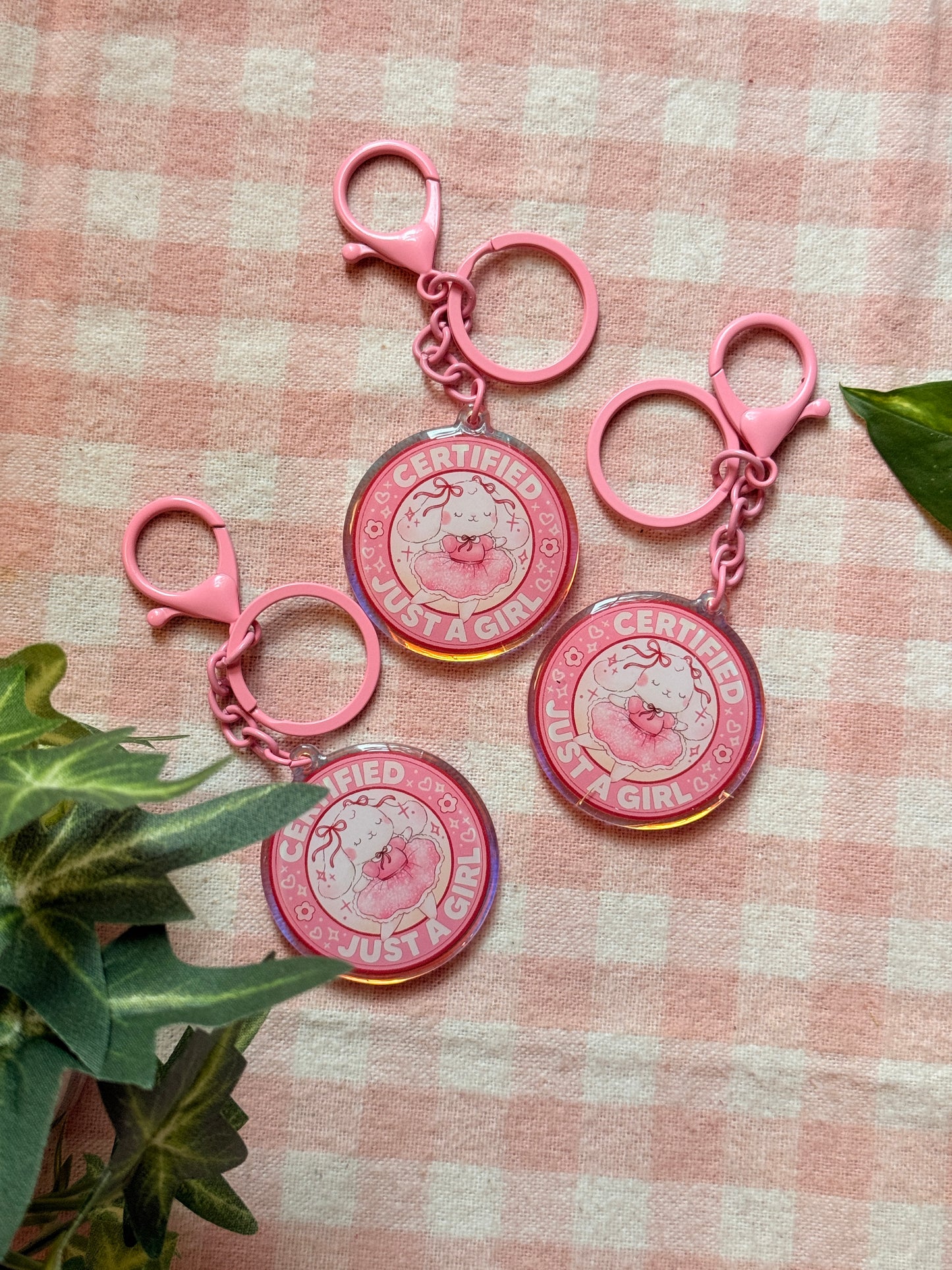 Just a girl certificate | Acrylic charm