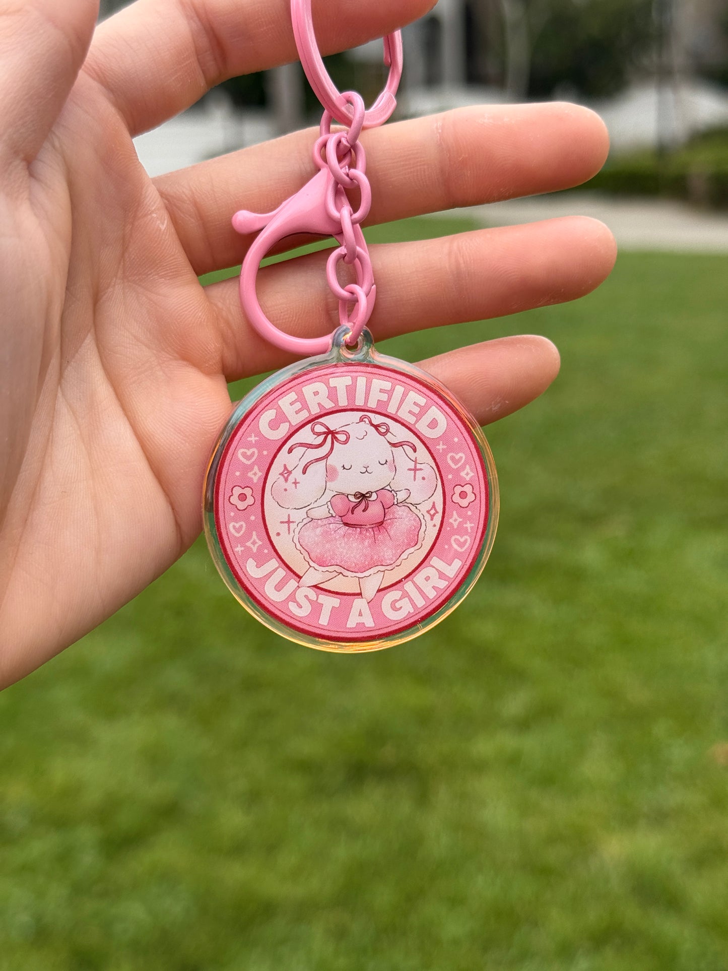 Just a girl certificate | Acrylic charm