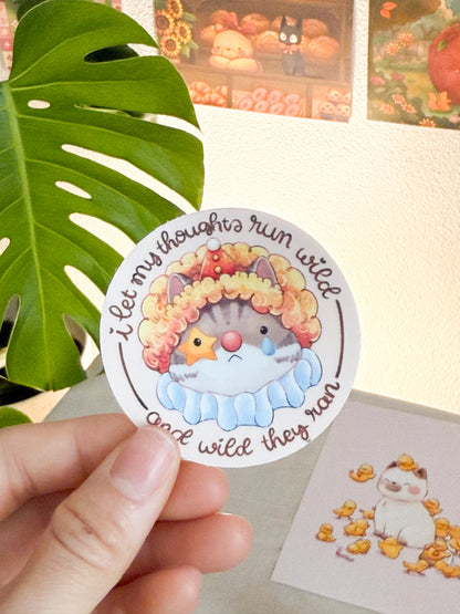 Clown cat | Vinyl sticker