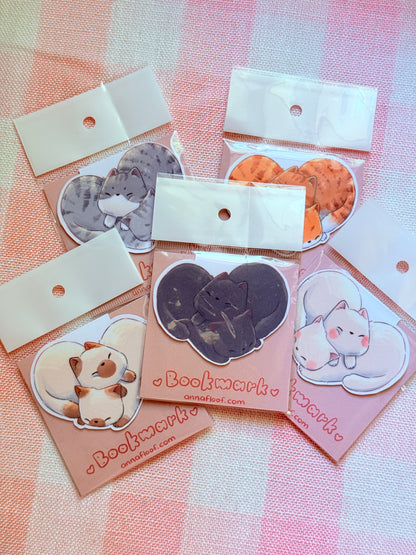 Magnetic Cat hearts | Bookmark