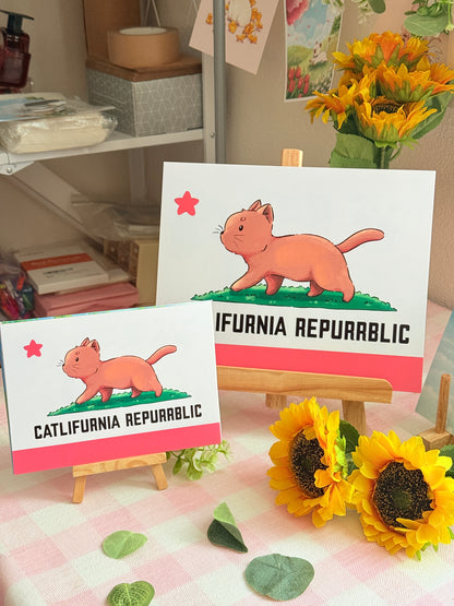 Catlifurnia flag | Art print