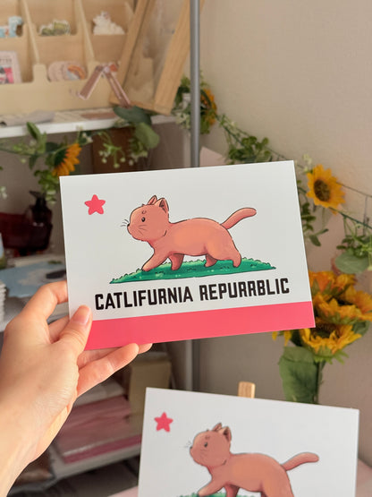 Catlifurnia flag | Art print