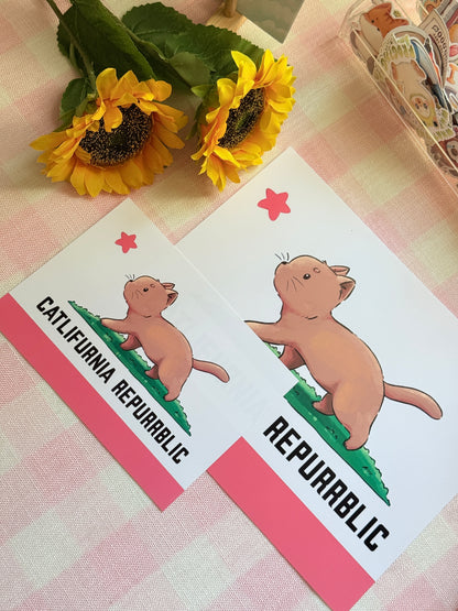 Catlifurnia flag | Art print