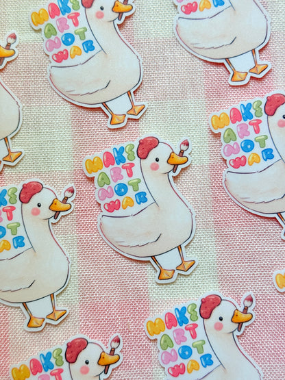 Make art not war | Vinyl sticker