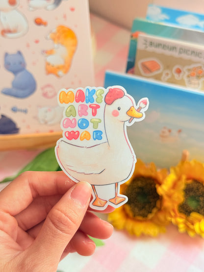 Make art not war | Vinyl sticker