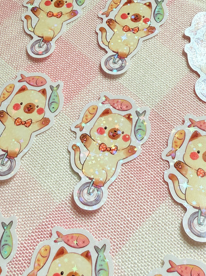 Juggling cat - circus squad | Vinyl sticker