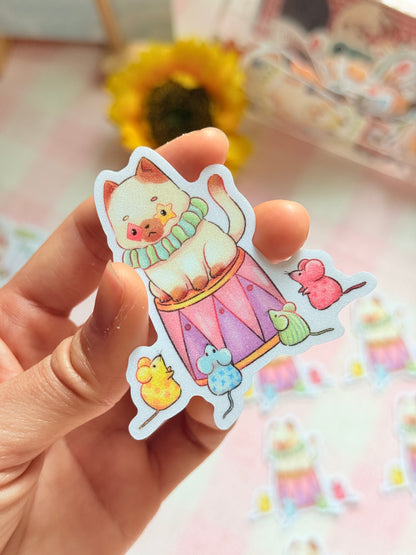 Cat and mice - circus squad | Vinyl sticker