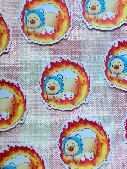 Fire ring cat - circus squad | Vinyl sticker