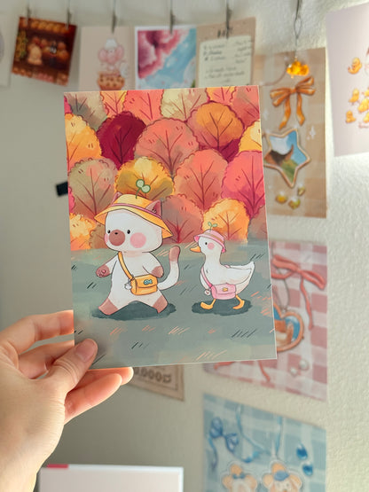 Autumn stroll | Art print