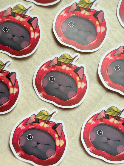 Apple cat | Vinyl sticker