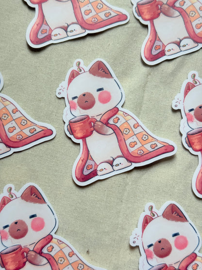 Tired cat | Vinyl sticker