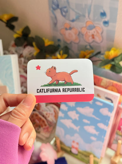 Catlifurnia flag | Vinyl sticker