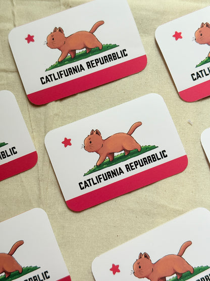 Catlifurnia flag | Vinyl sticker